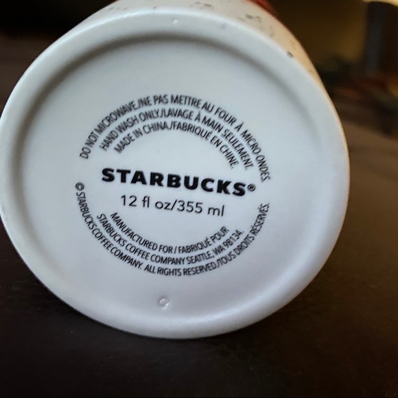 Starbucks Red JOY-FULL Joyful Ceramic Siren Travel Mug Tumbler + Lid size 12 oz - Picture 5 of 5